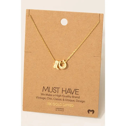 Fame - Cowboylaars hoefijzer ketting goud/zilver/rose