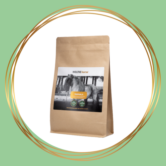 HELTIE horse Triphala poeder voor paarden ter ondersteuning van maag, spijsvertering en suikerstofwisseling