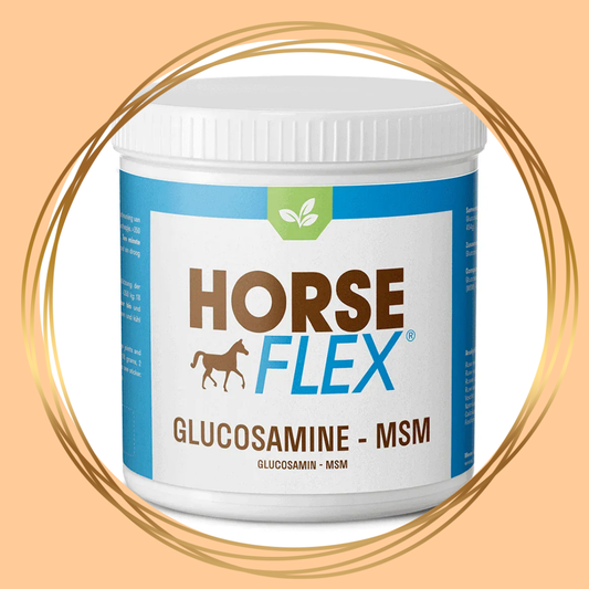 HorseFlex Glucosamine‑MSM aanvullend diervoeder voor paarden ter ondersteuning van gewrichten, kraakbeen en hoeven