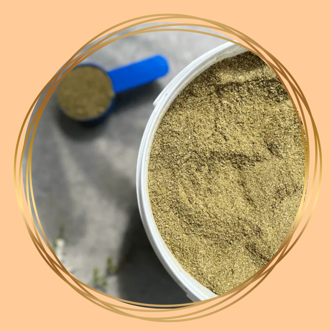 Horseflex Kriebelmix, kruidenmengsel voor paarden ter ondersteuning van een gezonde huid en vacht, helpt bij het verlichten van jeuk en irritaties.