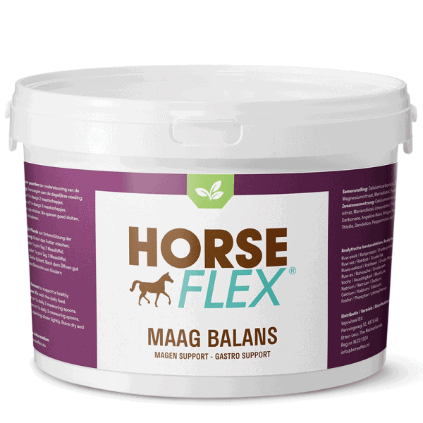 Natuurlijke maag- en darmondersteuning voor paarden in poedervorm – HorseFlex Maag Balans