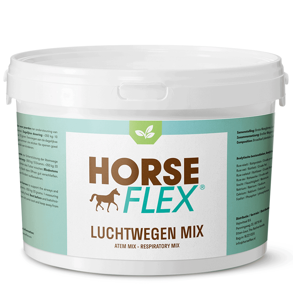 Luchtwegen Mix met kruiden voor paarden ter ondersteuning van gezonde en vrije ademhaling

