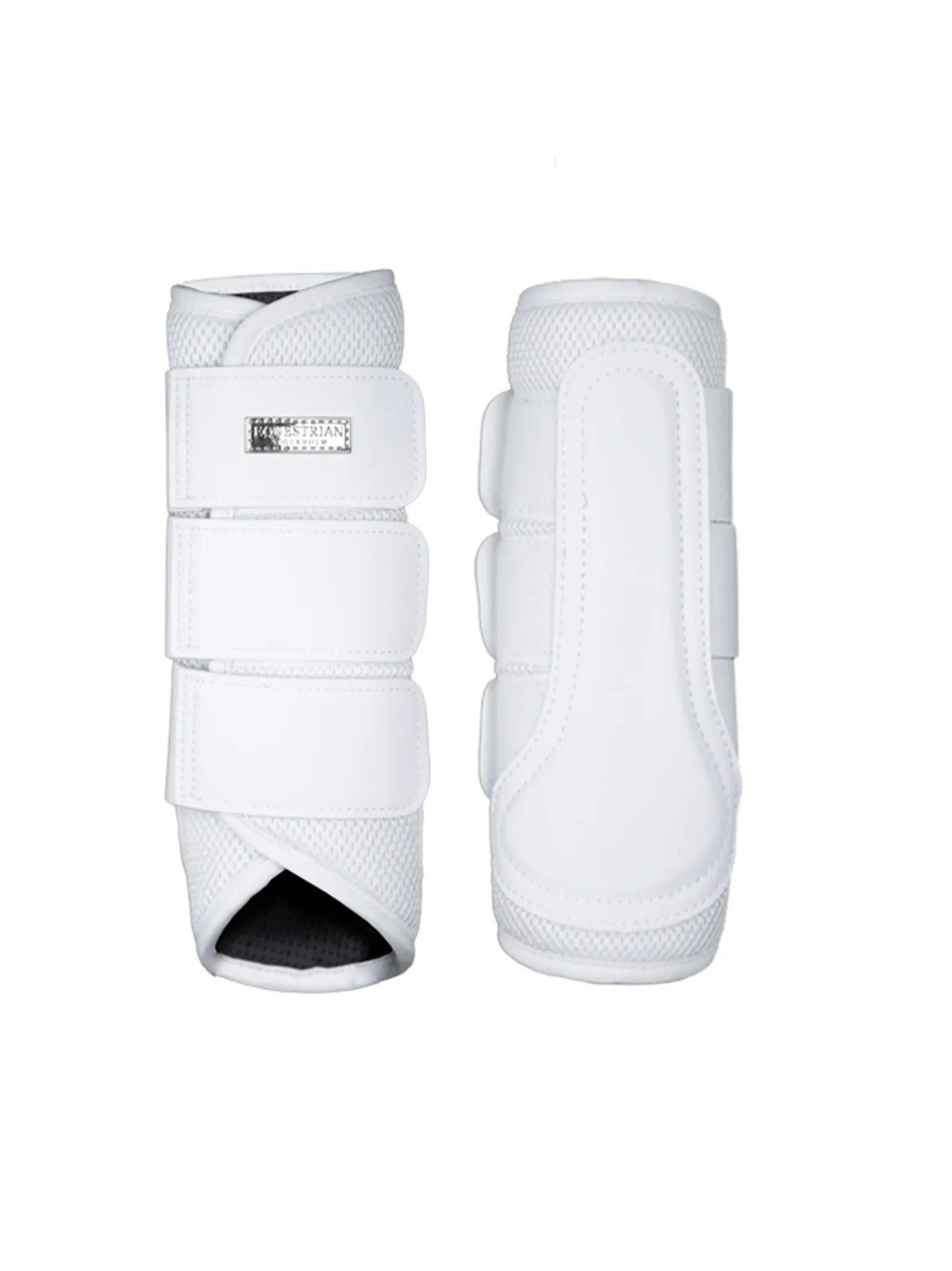 Equestrian Stockholm - Core Collection - White Silver Mesh Brushing Boots beenbeschermers