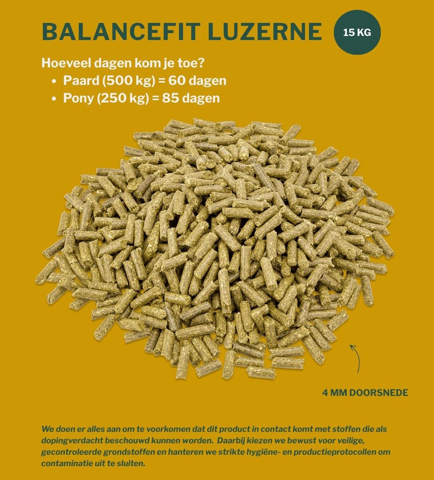 Graanvrije balancer voor paarden – Metazoa BalanceFit Luzerne rijk aan eiwitten en voedingsstoffen