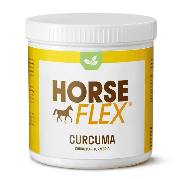 Paard dat een rantsoen met curcuma supplement krijgt