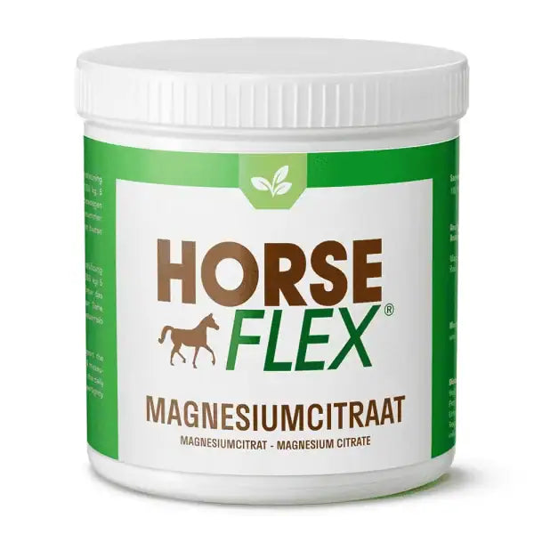 Paard dat wordt ondersteund met magnesiumsupplement van HorseFlex voor spierontspanning