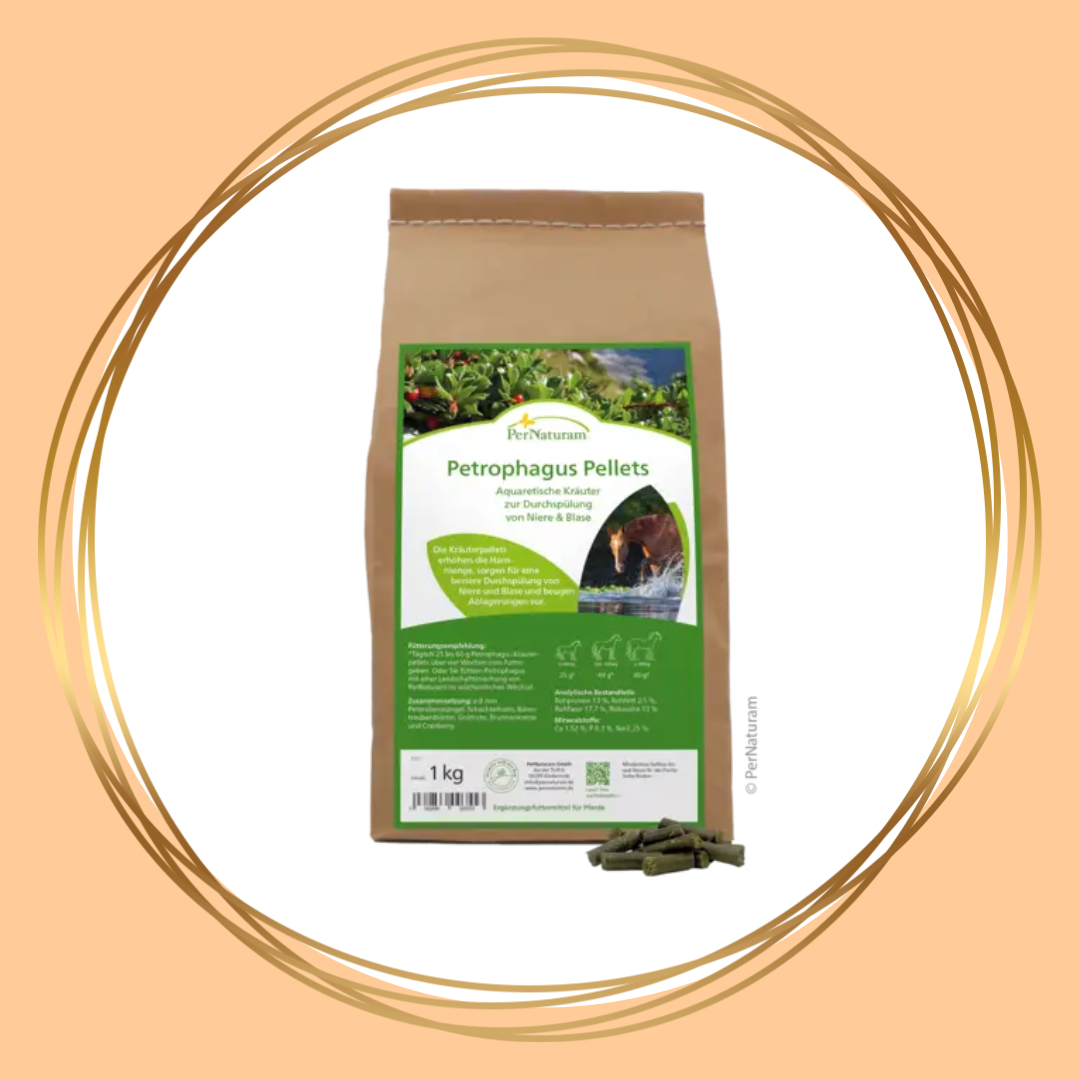 PerNaturam Petrophagus Pellets voor paarden ter ondersteuning van urineproductie en natuurlijke nier- en blaasfunctie