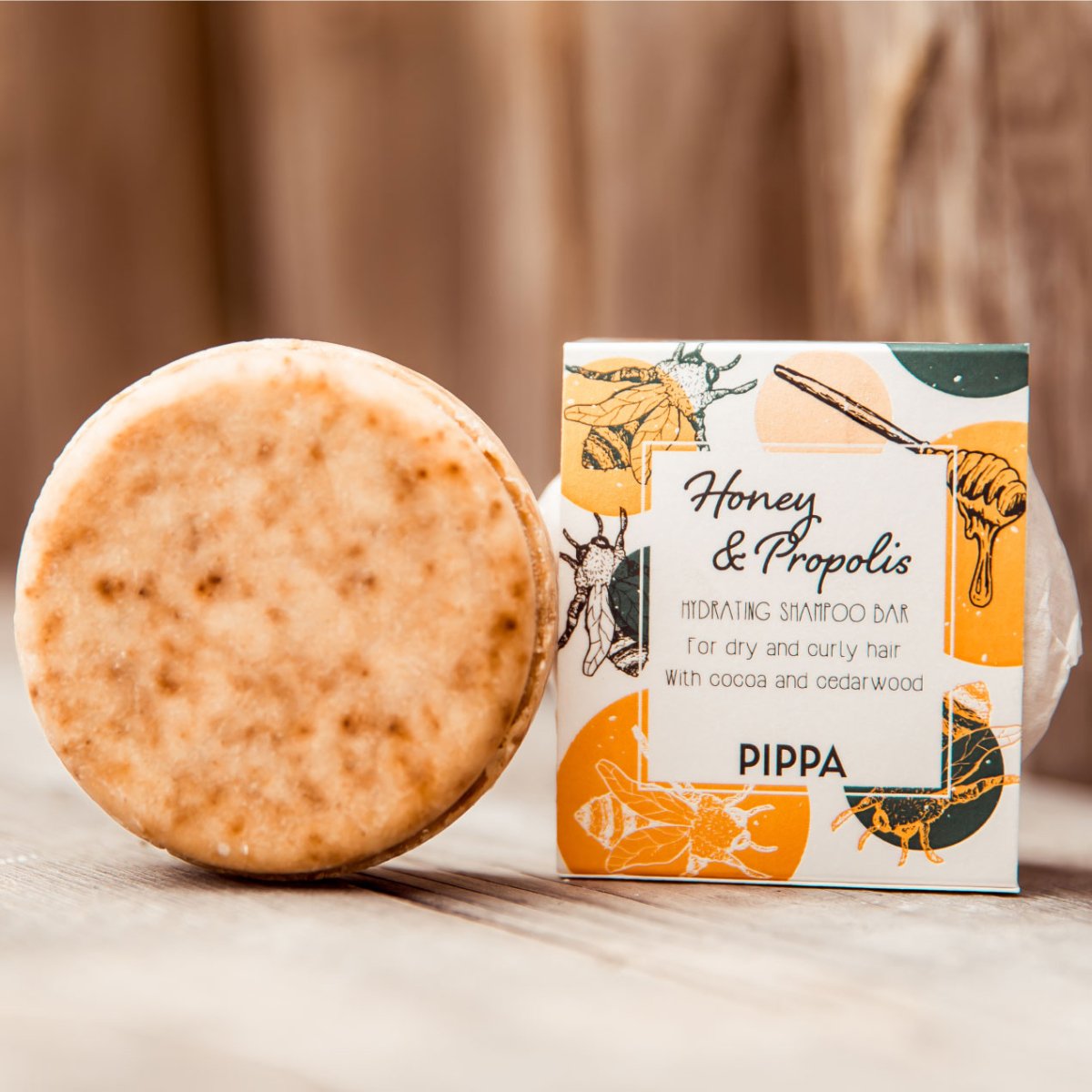 PIPPA Hydraterende Shampoo Bar Honey & Propolis