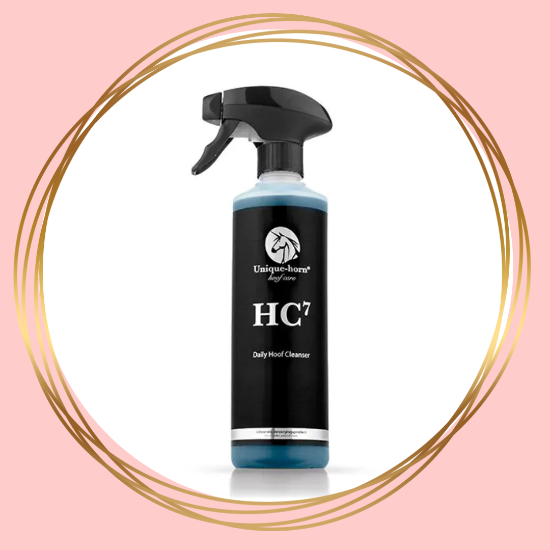 Verpakking van Unique-horn HC7 Daily Hoof Cleanser voor hoefhygiëne