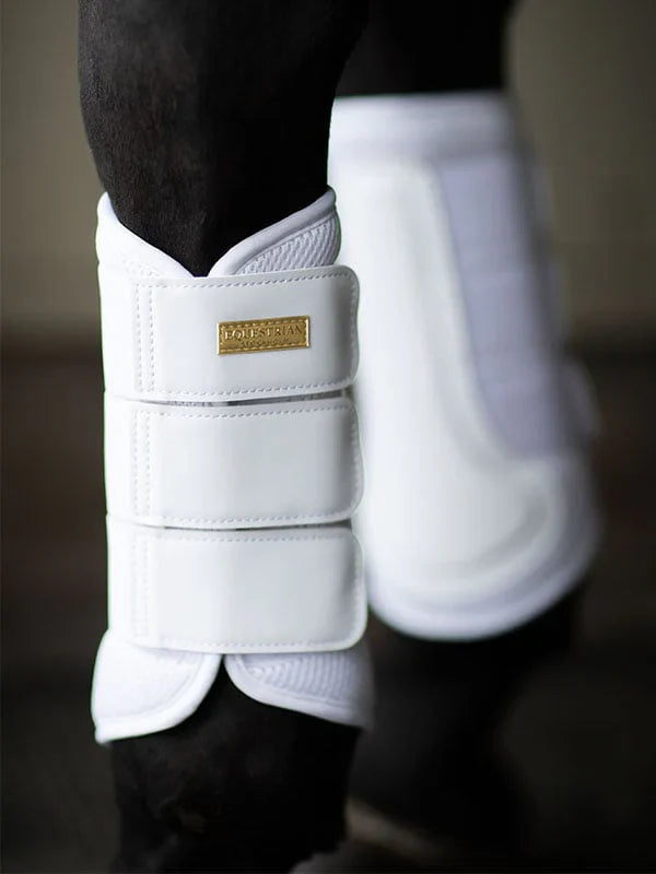 Equestrian Stockholm - Core Collection - White Gold Mesh Brushing Boots beenbeschermers