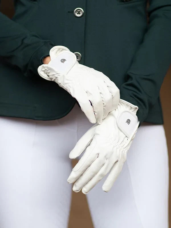 Equestrian Stockholm - Core Collection - White Riding Gloves Motion paardrijhandschoenen