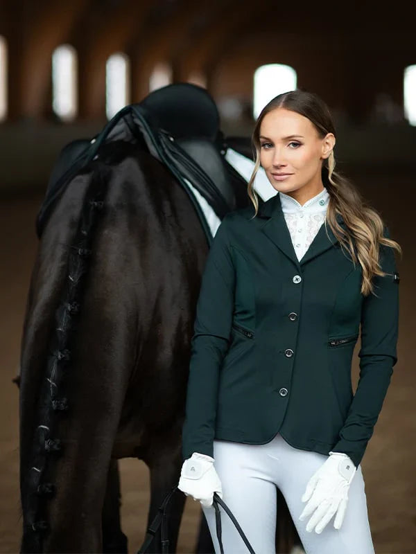 Equestrian Stockholm - Core Collection - White Riding Gloves Motion paardrijhandschoenen