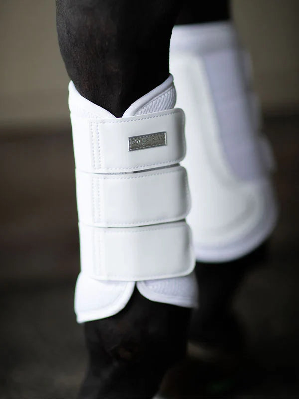 Equestrian Stockholm - Core Collection - White Silver Mesh Brushing Boots beenbeschermers